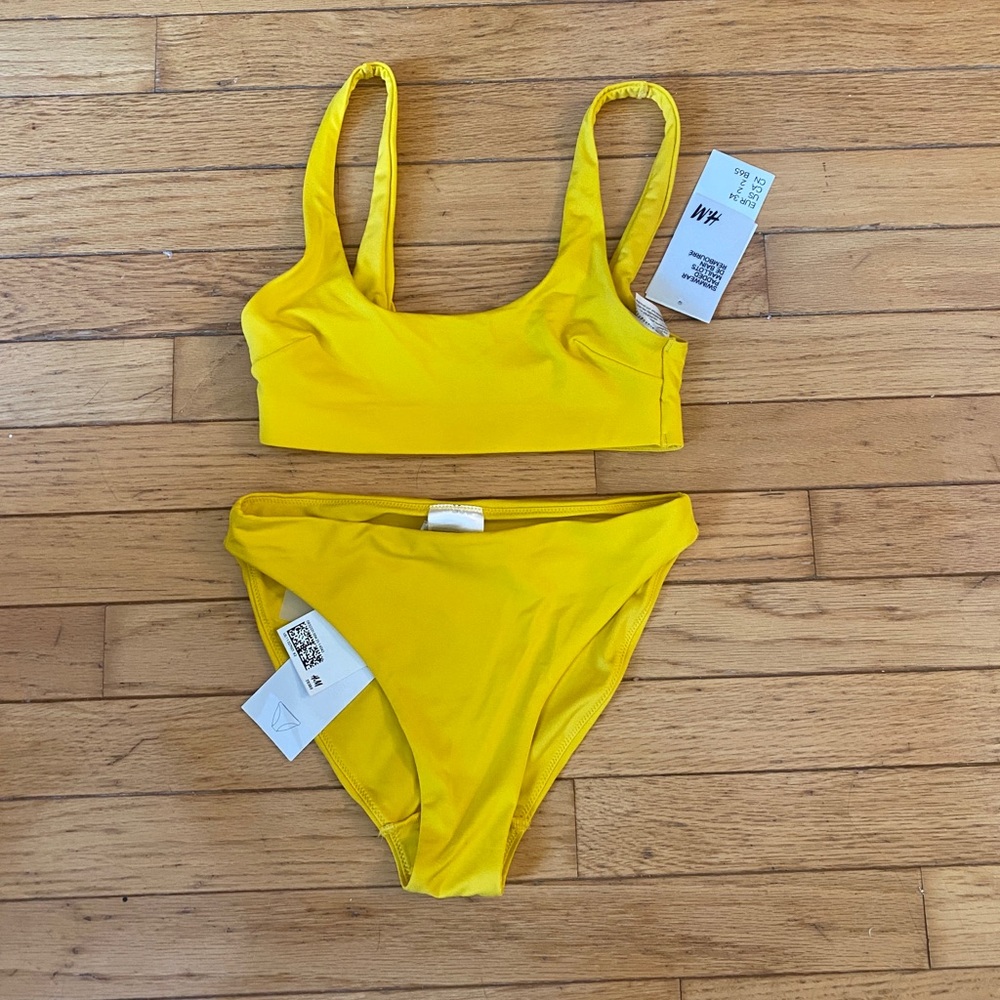 H&M Yellow High Waisted Bikini